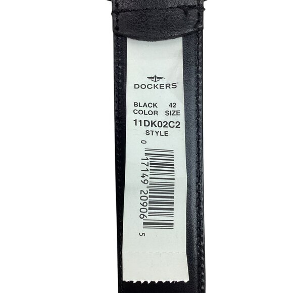 Dockers Genuine Leather Belt Mens 42 Black NWT - Picture 8 of 8